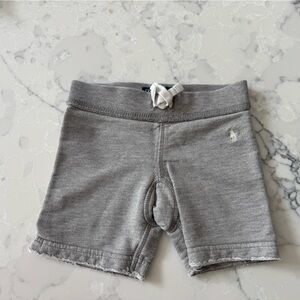 Adorable Polo Gray Sweat Shorts Size 9mth